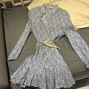 Beautiful blue and white summer dress